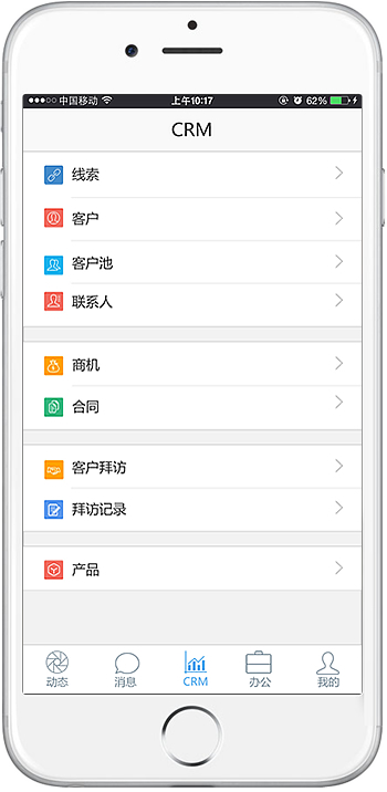 CRM功能列表